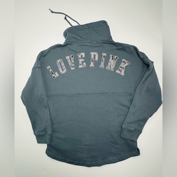 PINK Victorias Secret Cowl Neck Varsity Sweatshirt Small - Picture 5 of 10